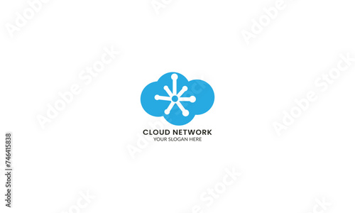 Free Download Technology bridge cloud integration vector logo icon - GFXLoad