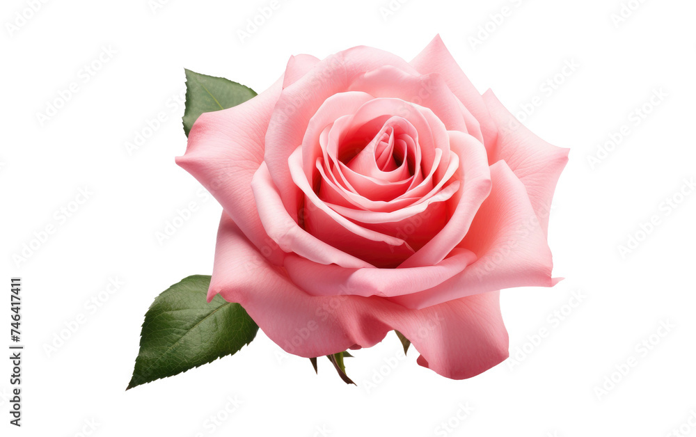 A vibrant pink rose with lush green leaves. The delicate petals of the rose stand out while the green foliage adds a touch of freshness. on a White or Clear Surface PNG Transparent Background. A vibrant pink rose with lush green leaves. The delicate petals of the rose stand out while the green foliage adds a touch of freshness. on a White or Clear Surface PNG Transparent Background.