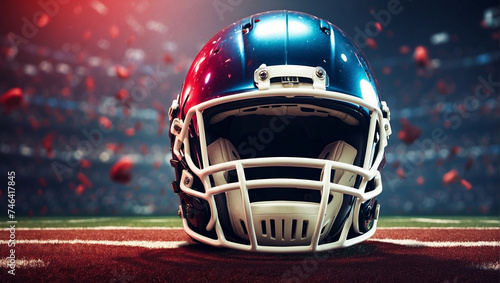wide poster of hothead to head American football helmet © Prinxe