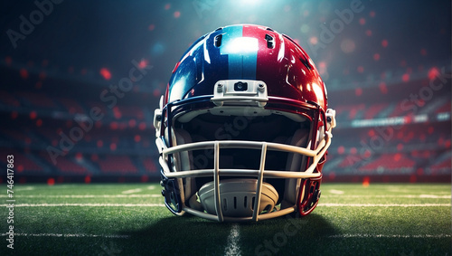 wide poster of hothead to head American football helmet © Prinxe