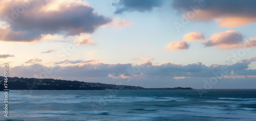 st ives bay panorama cornwall england uk 