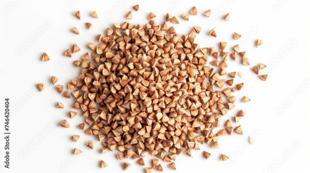 buckwheat on a white background. buckwheat on a white background.