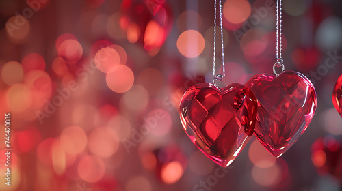 Futuristic valentine's day heart concept