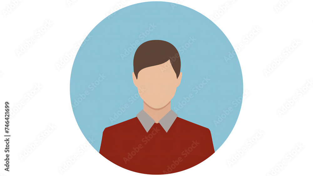people on online group video chat profile on white background 