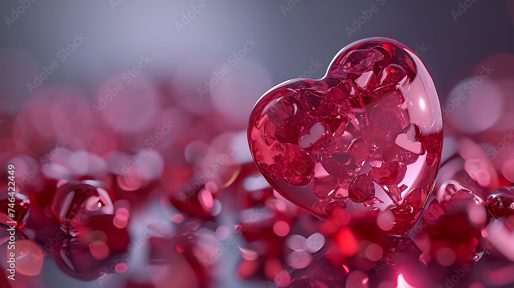 Futuristic valentine's day heart concept Futuristic valentine's day heart concept