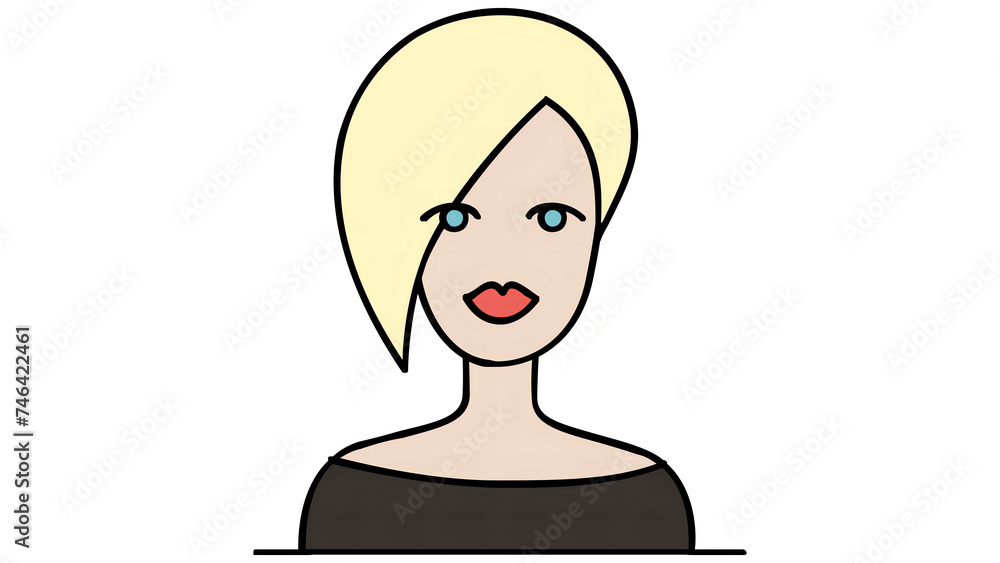 Upper body profiles of Character people avatar on white background Upper body profiles of Character people avatar on white background