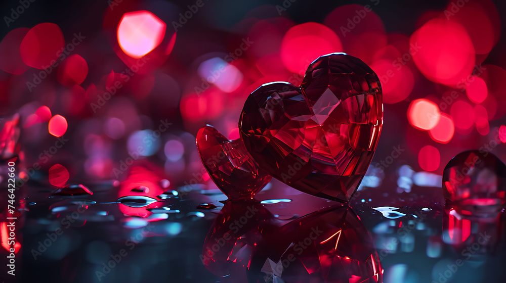 Futuristic valentine's day heart concept Futuristic valentine's day heart concept