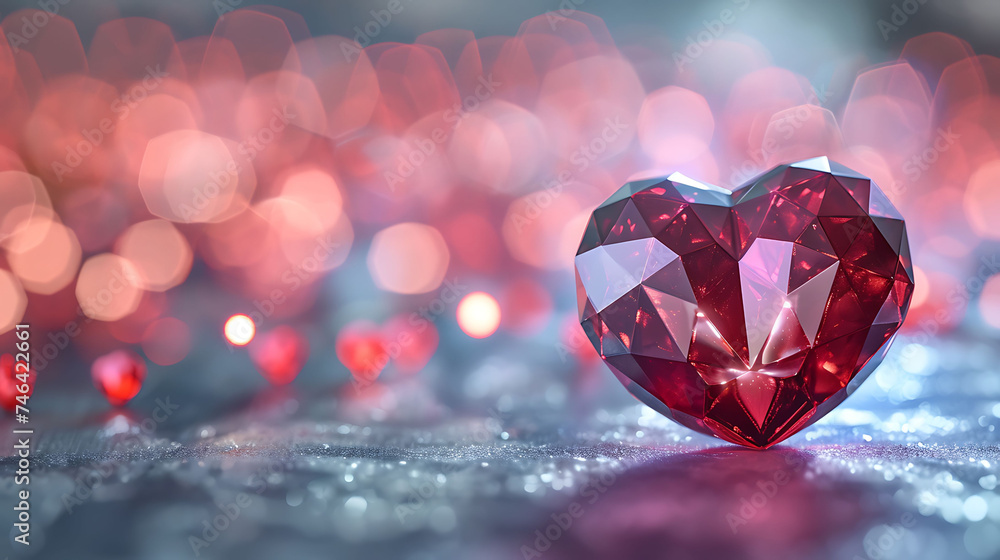 Futuristic valentine's day heart concept Futuristic valentine's day heart concept