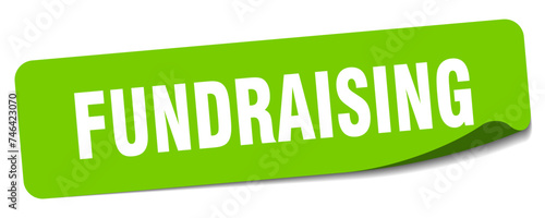 fundraising sticker. fundraising label