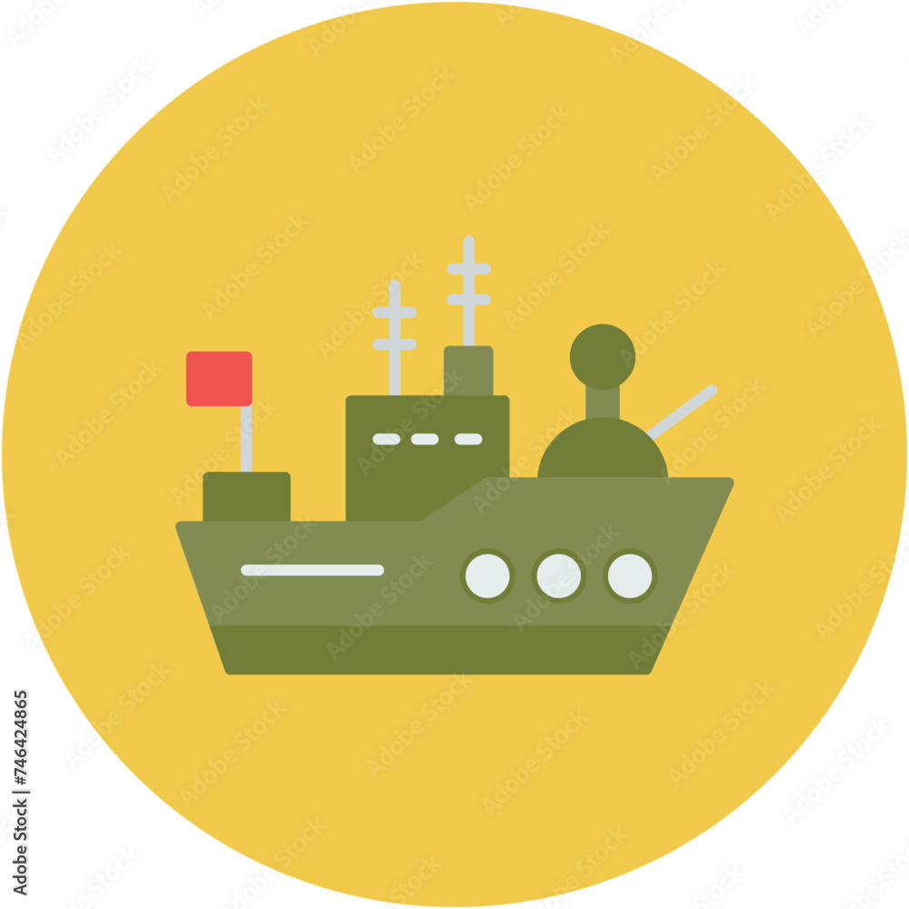Fototapeta premium Army Ship Icon