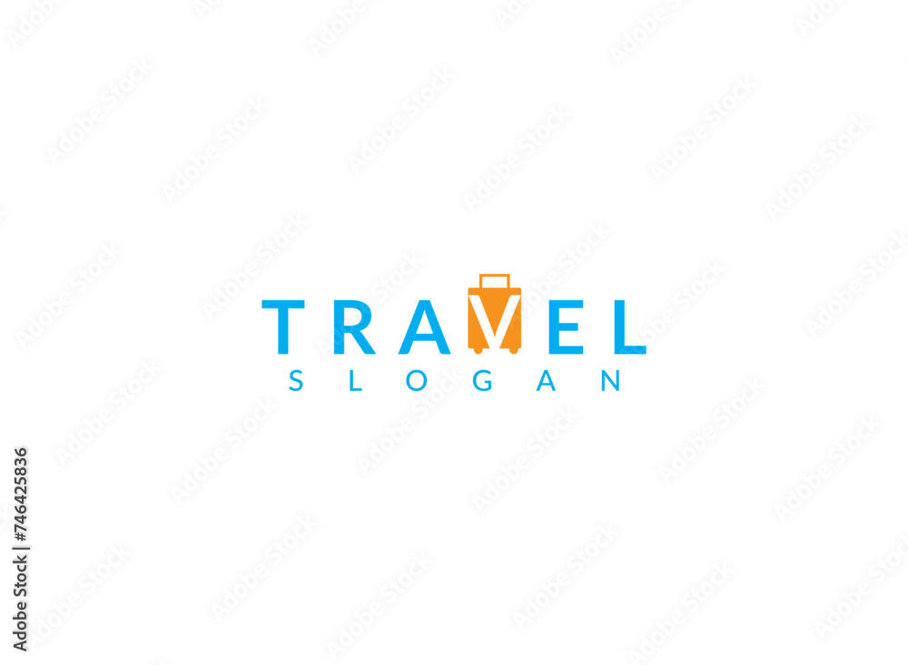 A typography plane logo with clean lines, symbolizing simplicity and elegance in travel.