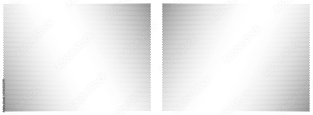 4 TRAMES VECTORIELLES VERTICALES. 4 dégradés de demi-teintes avec points noirs parfaitement ronds