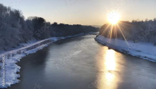 River and snow