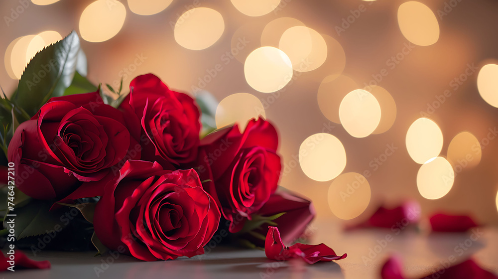 red roses with bokeh valentine's setting with red roses red roses with bokeh valentine's setting with red roses