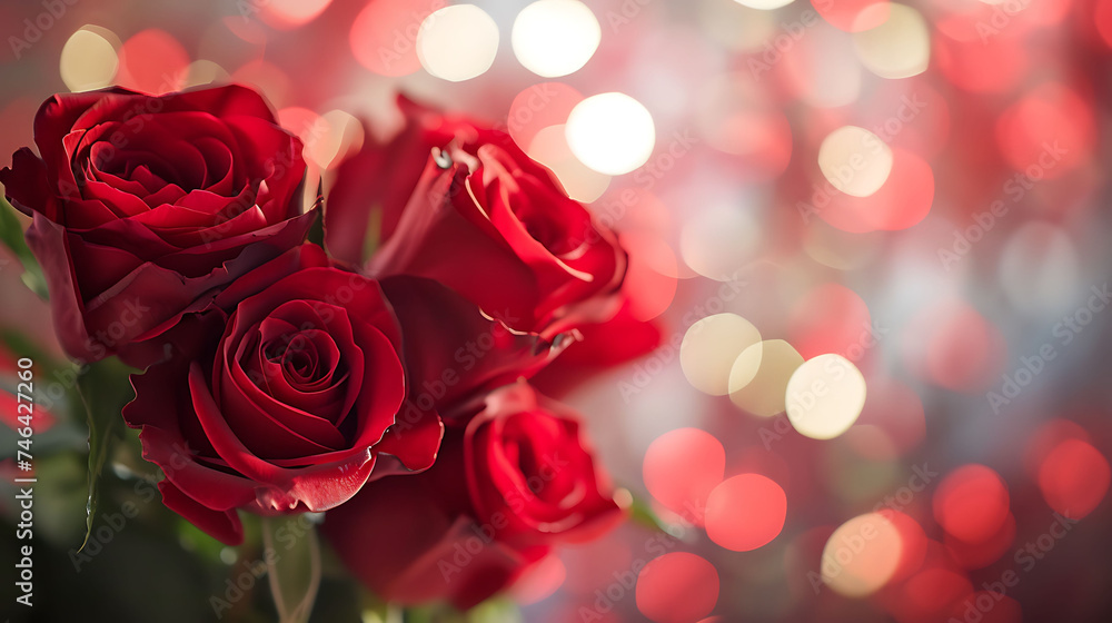 red roses with bokeh valentine's setting with red roses red roses with bokeh valentine's setting with red roses