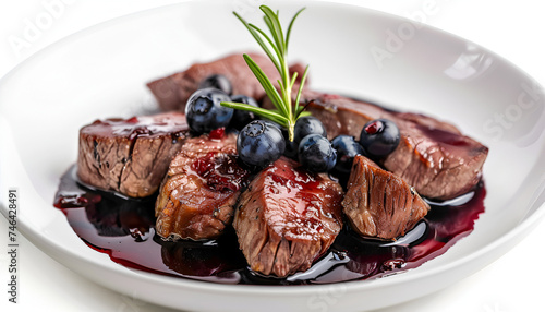 lamb fillet with blueberry sauce