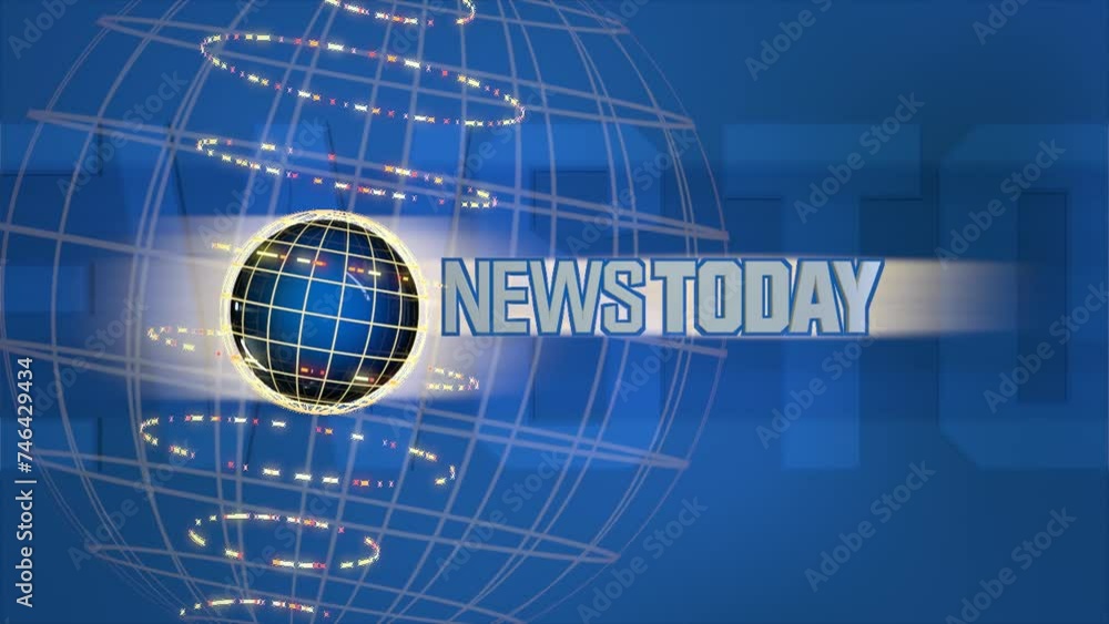 News opener, News Today 3D Motion Graphics, news report, sports report, news intro broadcast background News opener, News Today 3D Motion Graphics, news report, sports report, news intro broadcast background