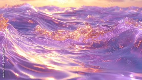 Nice purple and pink gold water texture close up photo