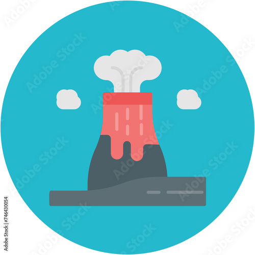 Volcano Landscape Icon