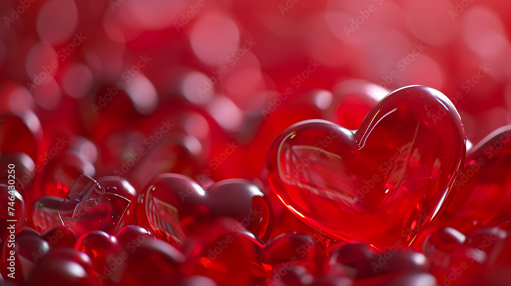 Happy valentines day shiny hearts bokeh background Happy valentines day shiny hearts bokeh background