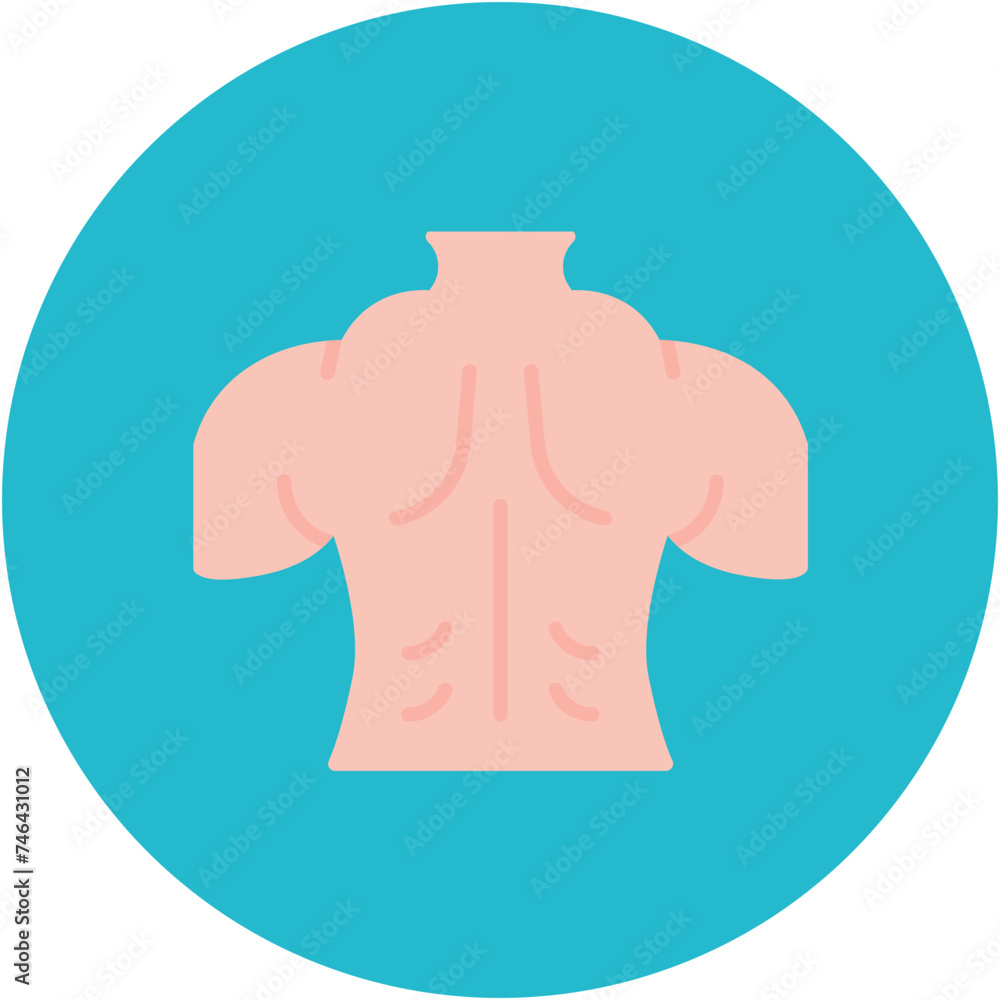 Back Muscle Icon Back Muscle Icon