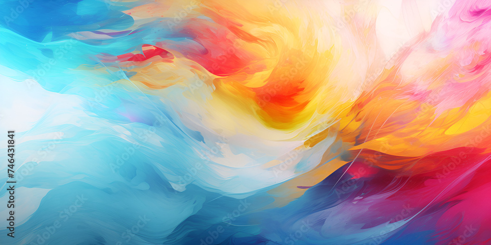 abstract background with watercolor,Colorful smoke swirling in the background.