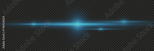 Abstract stylish light effect on transparent background. Glowing glare. Flash Light. Vector illustration. EPS 10