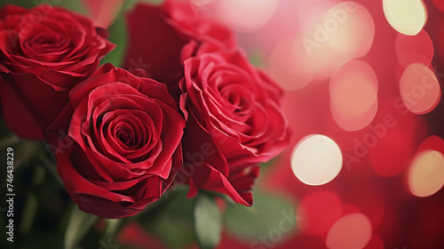 Composition for valentine39s day with a bouquet of roses © Uzair