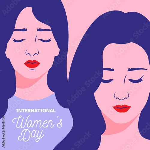 8th march International women's day vector illustration