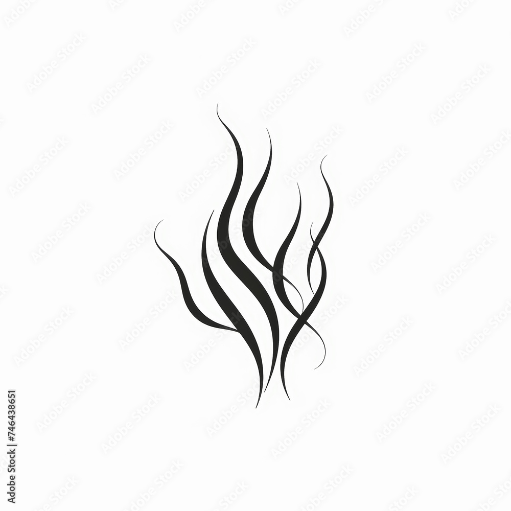 Abstract simple logo with lines. Spa eco concept. Generative AI Abstract simple logo with lines. Spa eco concept. Generative AI
