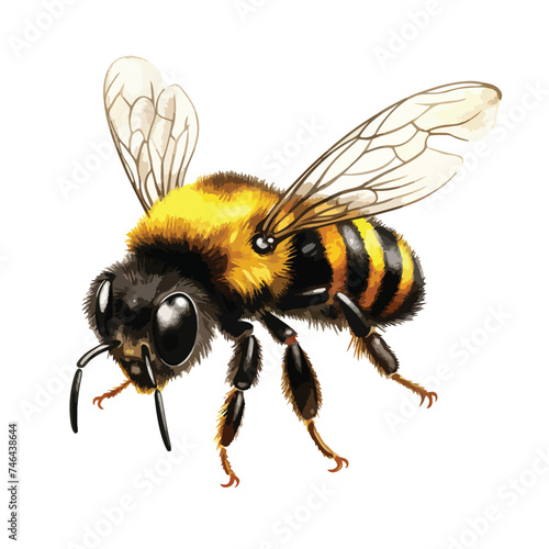 Bumblebee Clipart  isolated on white background © Blue