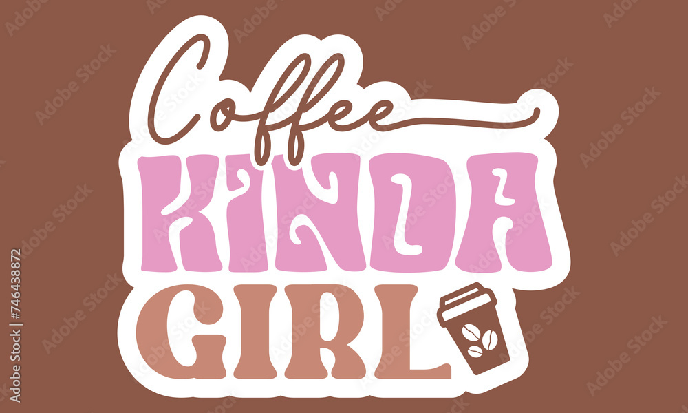 Fototapeta premium Retro Coffee Sticker SVG Bundle