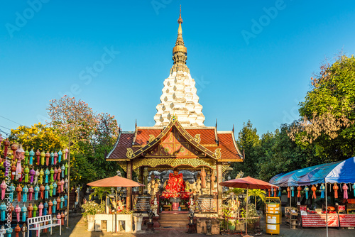 View at the Wat of Muen Tum in the streets of Chiang Mai town in Thailand photo