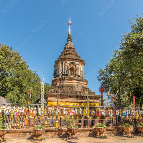 View at the Stupa near Wat of Lok Moli in the streets of Chiang Mai town - Thailand