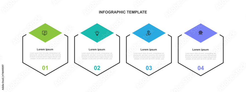 Design template infographic vector element with 4 step or option Design template infographic vector element with 4 step or option