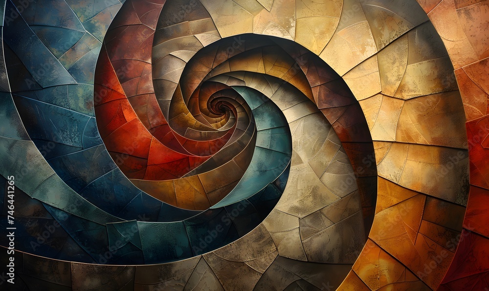Fototapeta premium Spiral background 3d design, generated by AI