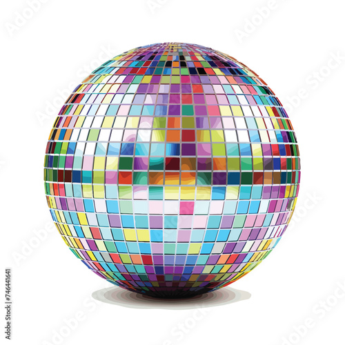 Disco Mirror Ball Clipart isolated on white background