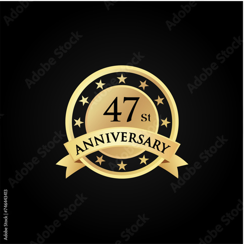 47 st th Anniversary celebrate logo vector template illustration. suitable for you.	