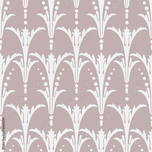 Decorative vector seamless pattern. Repeating background. Tileable wallpaper print. © MalyskaStudio