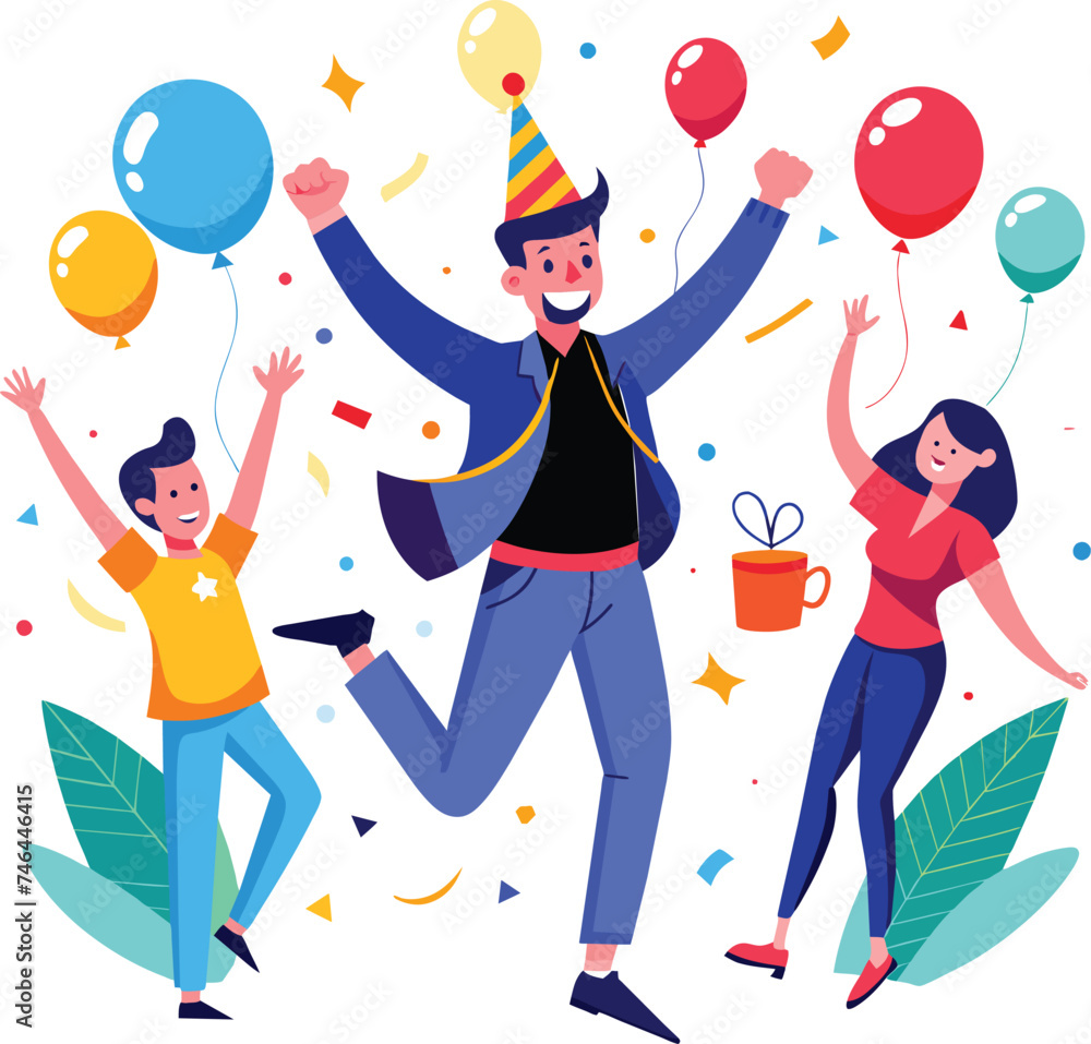 minimal cartoon style vector art people celebrati minimal cartoon style vector art people celebrati