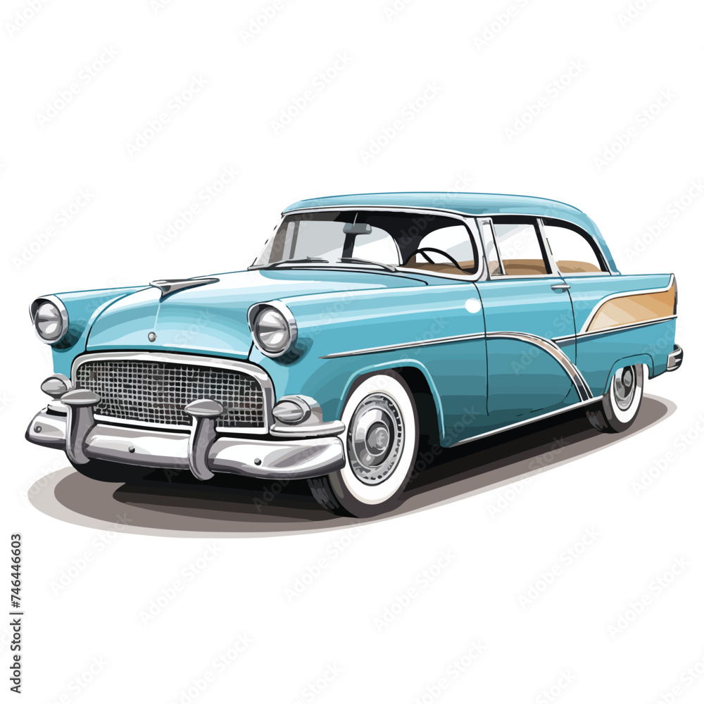 Vintage Car Clipart  isolated on white background