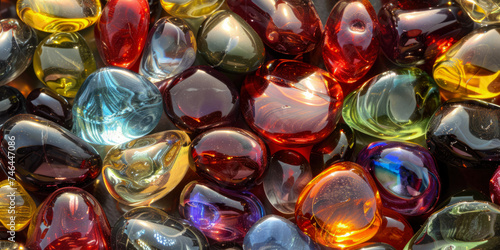 Texture Of Glass Polished Multicolored Pebbles For Wallpaper Created Using Artificial Intelligence