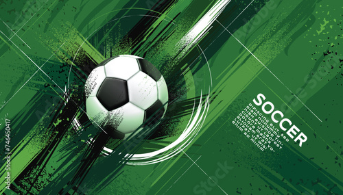 Soccer Template design , Football banner, Sport layout design, Green Theme, vector illustration 