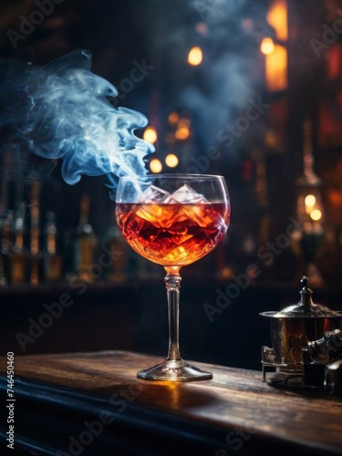 cocktail with smoke