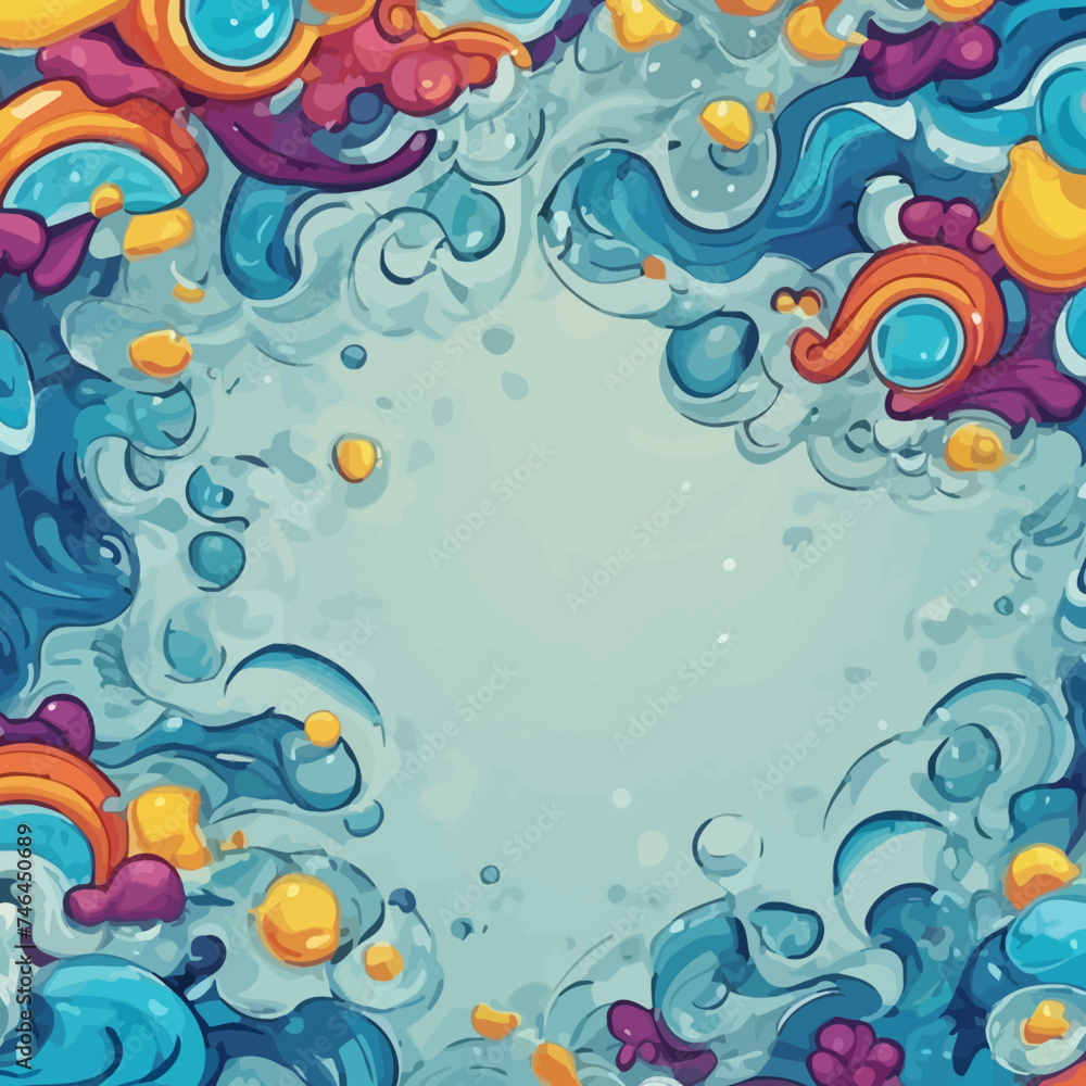 Water Cartoon Abstract Design Very Cool 
