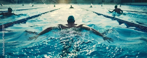 Paralympic swimmers training waters embrace speed and grace © Wonderful Studio