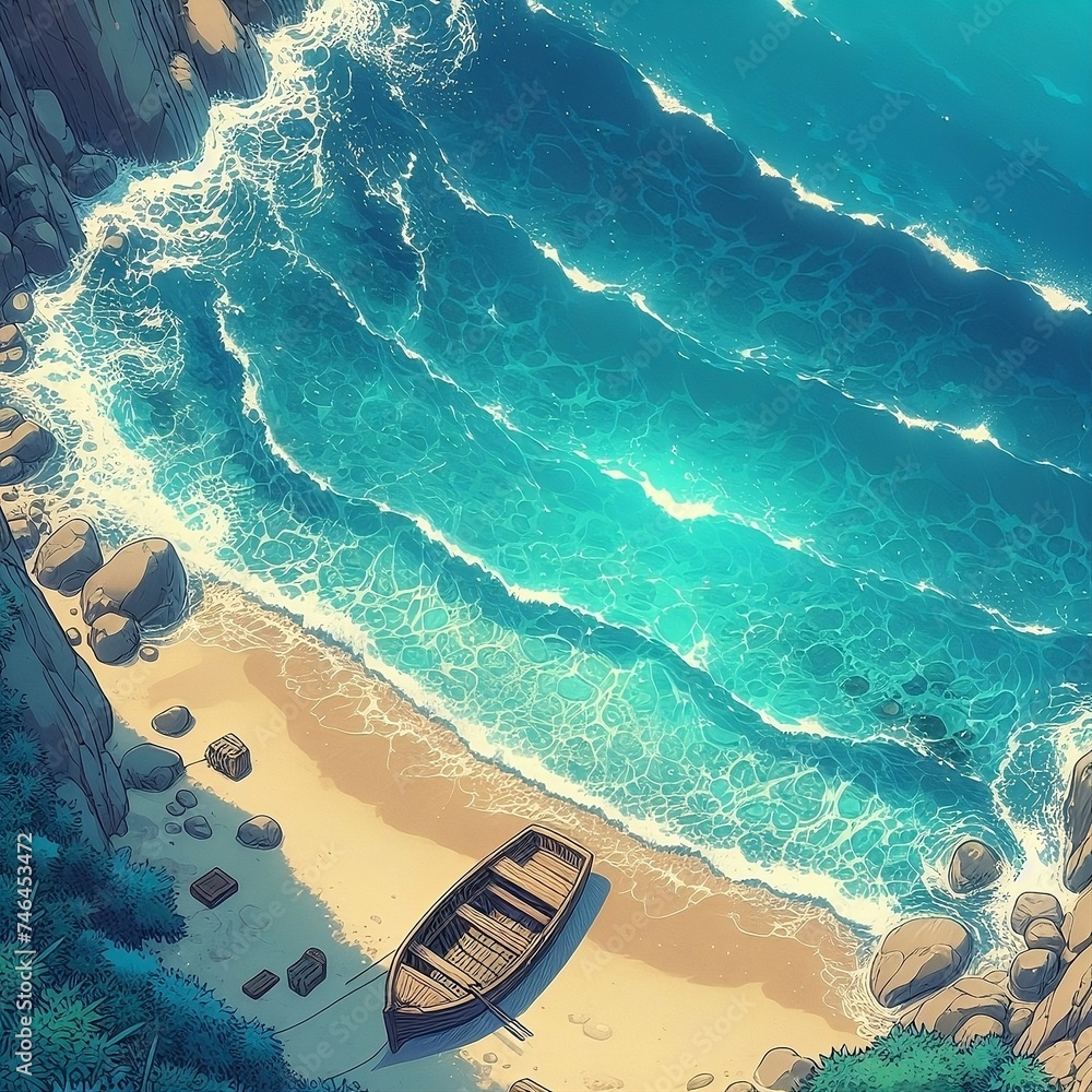 Obraz premium beach with boat