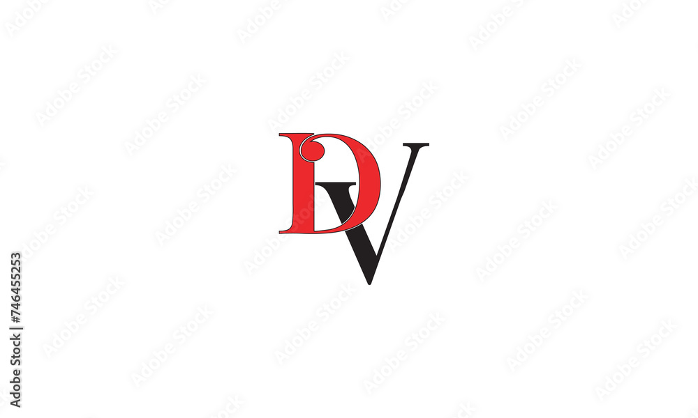 DV, VD , D ,V, Abstract Letters Logo Monogram DV, VD , D ,V, Abstract Letters Logo Monogram