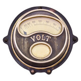 Vintage circular analog volt meter
