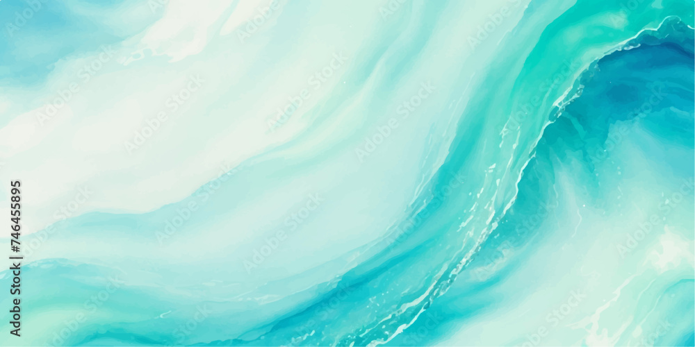 Fototapeta premium abstract soft blue and green abstract water color ocean wave texture background. Banner Graphic Resource as background for ocean wave and water wave abstract graphics 